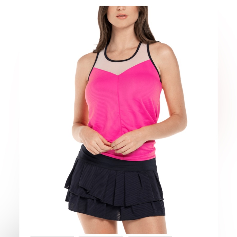 Lucky in Love Women's Santa Fe Fly High
Tie Back Tennis Tank Top. Size xl